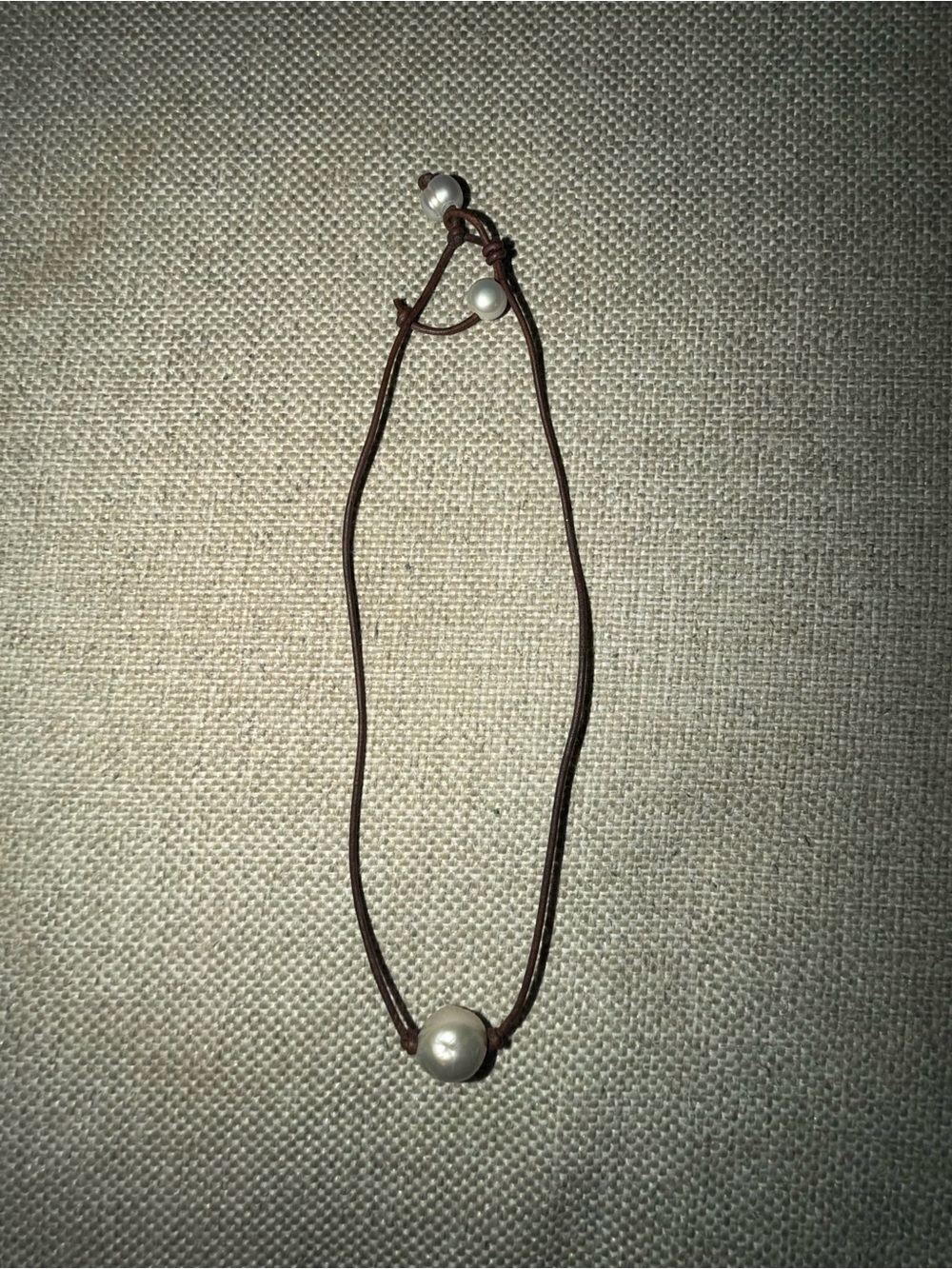 Pearl Cord Bracelet in Brown - Women Jewelry